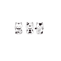 Sioou temporary tattoo - Maneki Trio