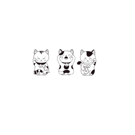 Sioou temporary tattoo - Maneki Trio