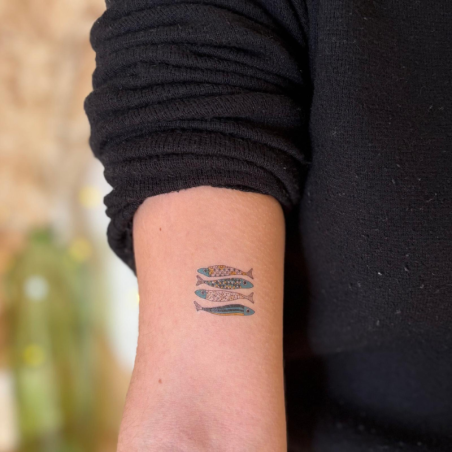 Tattoo temporaire les sardines - Sioou