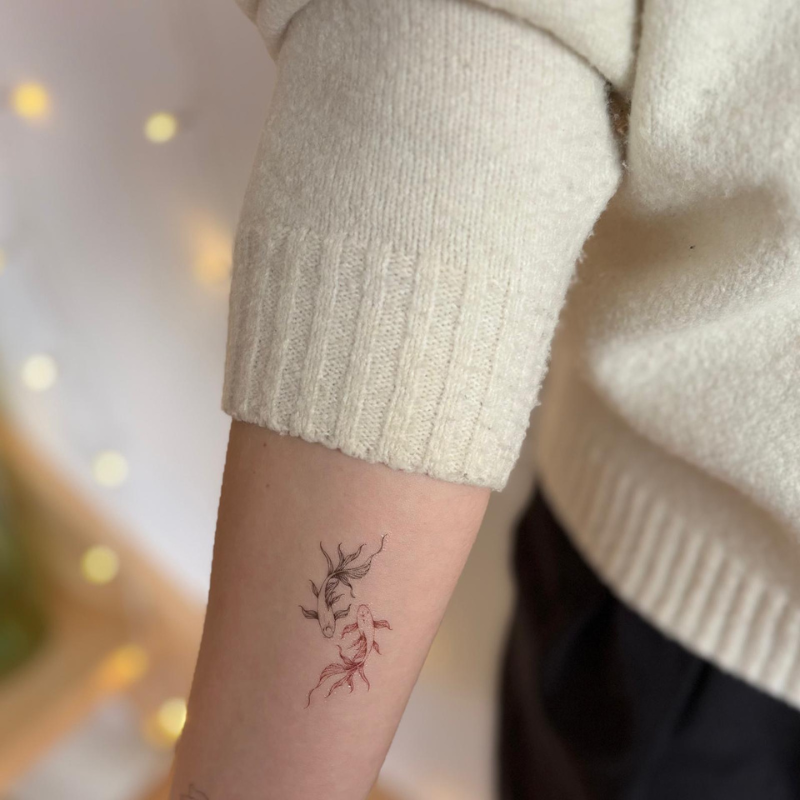 Tatouage temporaire Sioou Carpes koi