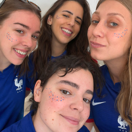 Tatouage éphémère Sioou - Freckles bleu blanc rouge