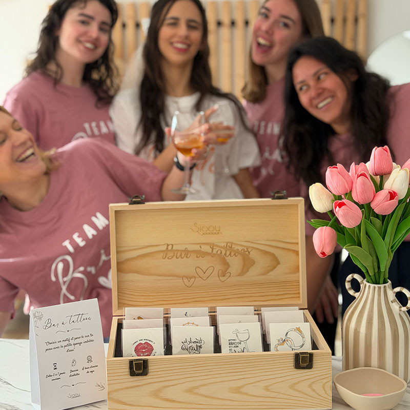 Coffret en bois « Bar à Tattoos » – Précommande | Sioou
