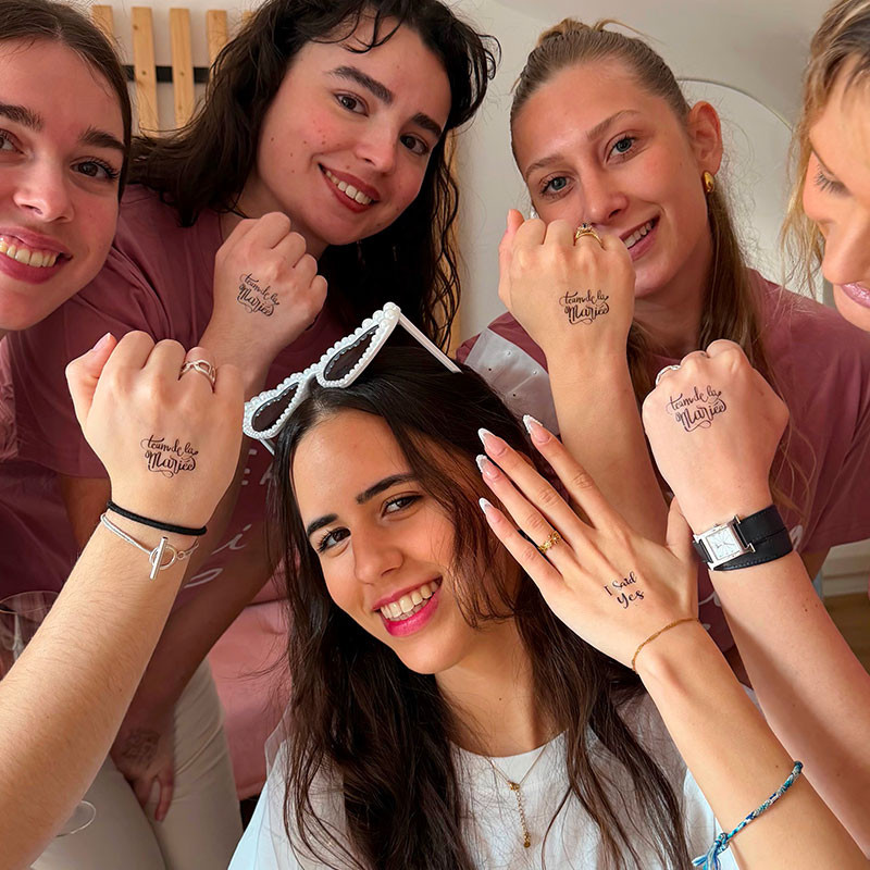 Team of the Bride" temporary tattoo by Sioou - special bachelorette party