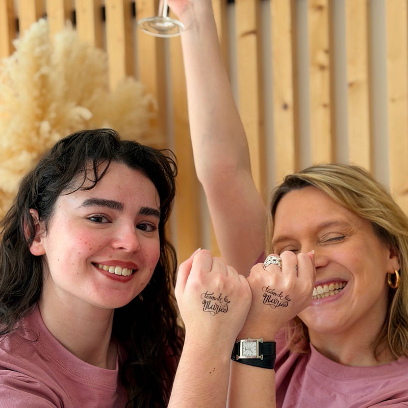 Team of the Bride" temporary tattoo by Sioou - special bachelorette party