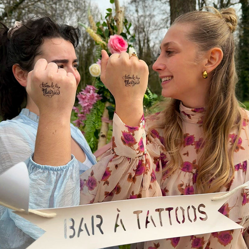 Team of the Bride" temporary tattoo by Sioou - special bachelorette party