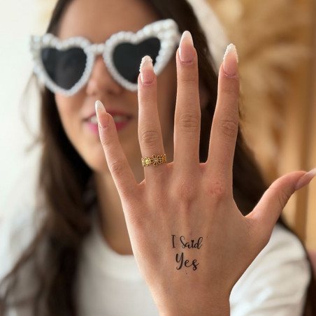 Sioou I Said Yes temporary tattoo