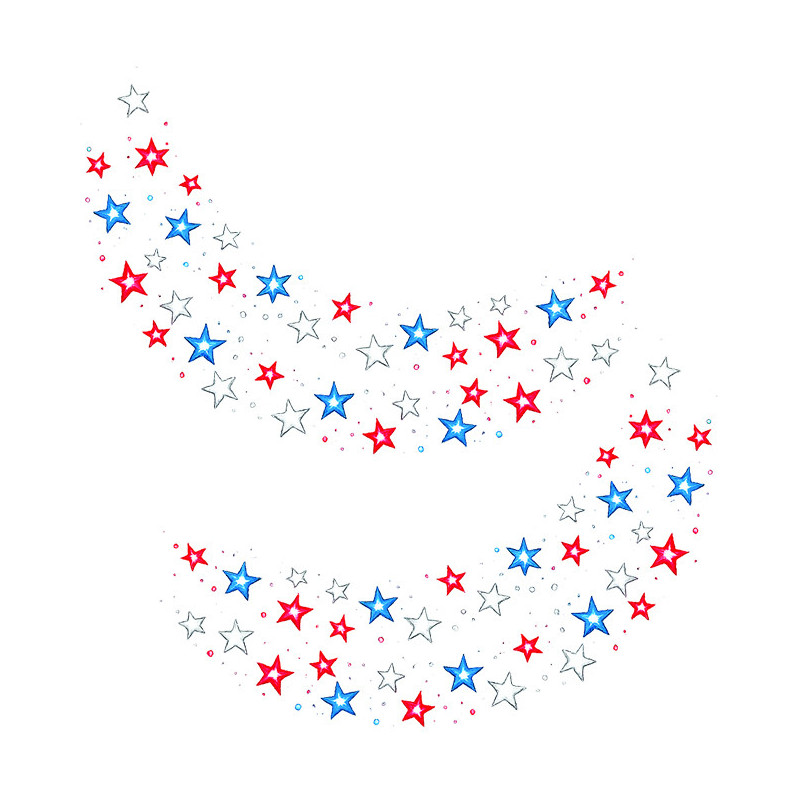 Sioou temporary tattoo - Blue, white, and red freckles