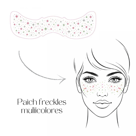 Tattoo éphémère Sioou - Freckles multicolores