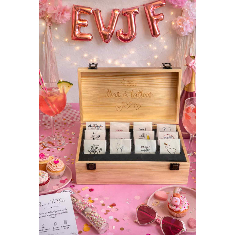 Coffret en bois « Bar à Tattoos » – Précommande | Sioou