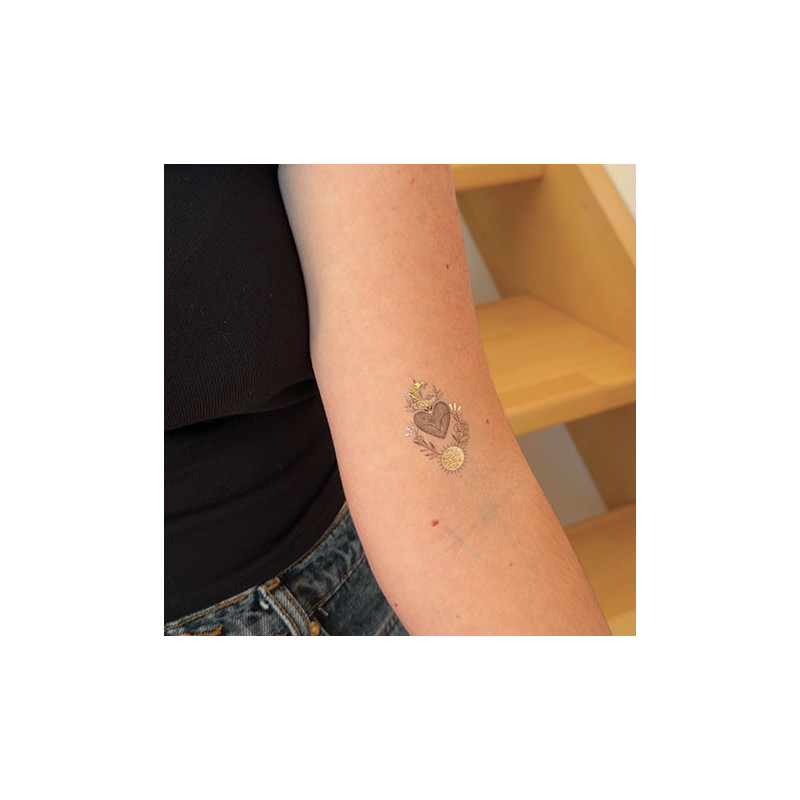 Sioou temporary tattoo - Sun heart moon