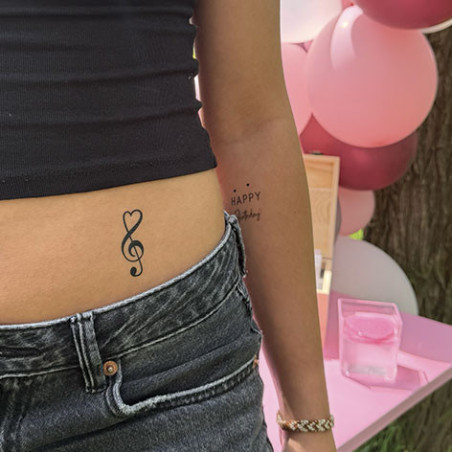 Sioou temporary tattoo - heart musical note