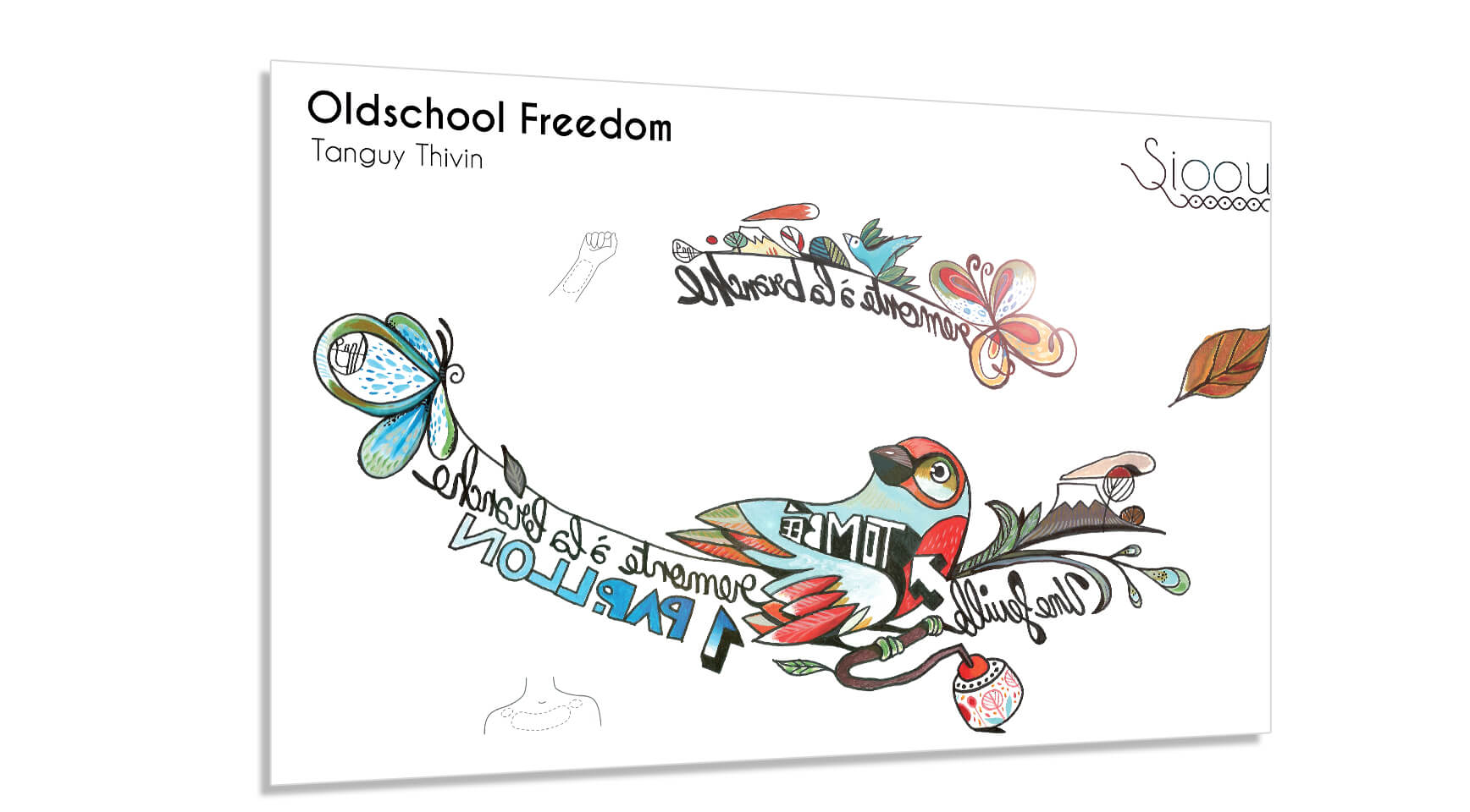 Parure de tatouages éphémères couleurs Oldschool Freedom