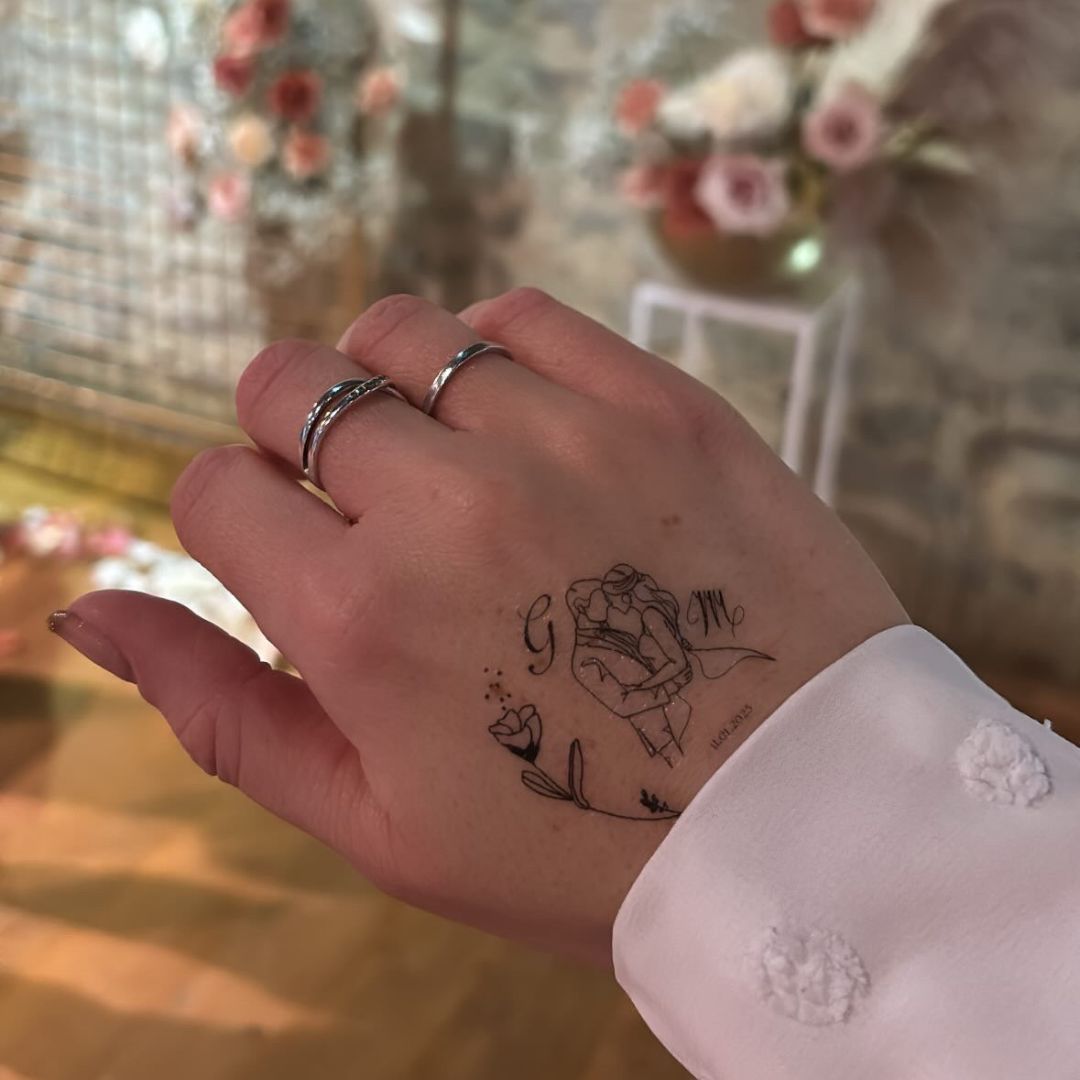 tatouage éphémère personnalisé mariage